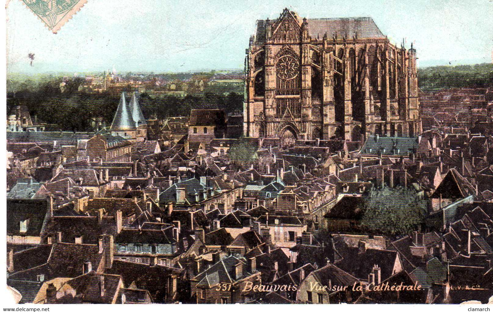 OISE-Beauvais-Vue Sur La Cathédrale (colorisé) 331 - Beauvais