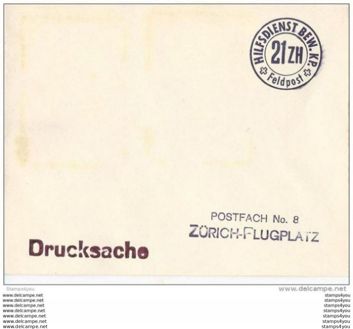 208 - 5 - Petite Enveloppe Avec Cachet Feldpost Hilfsdienst Bew KP 21ZH - Dokumente