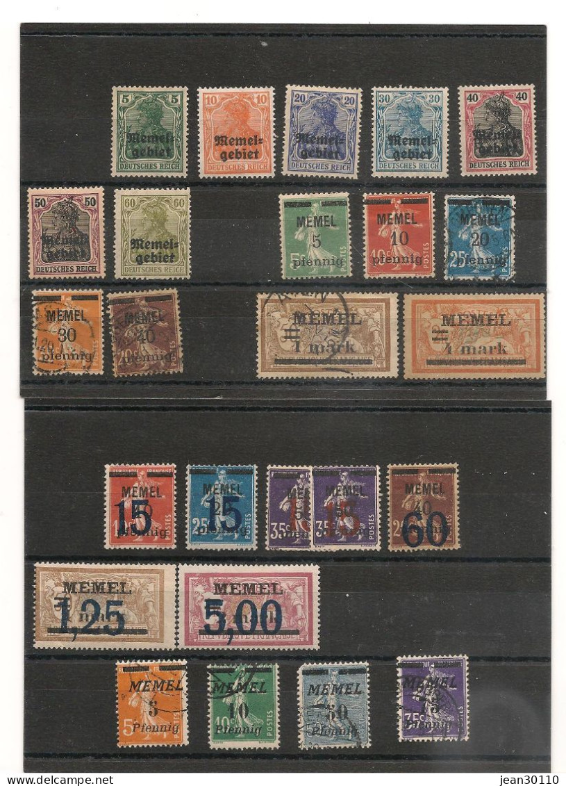 MEMEL 1920/22 LOT De Timbres * Et Oblitérés Cote : 28,00 € - Gebruikt