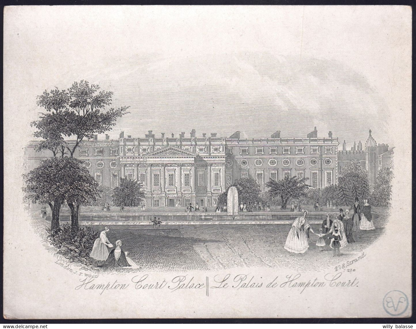 +++ CARTE PORCELAINE - Porseleinen Kaart - Hampton Court Palace   // - Cartes Porcelaine