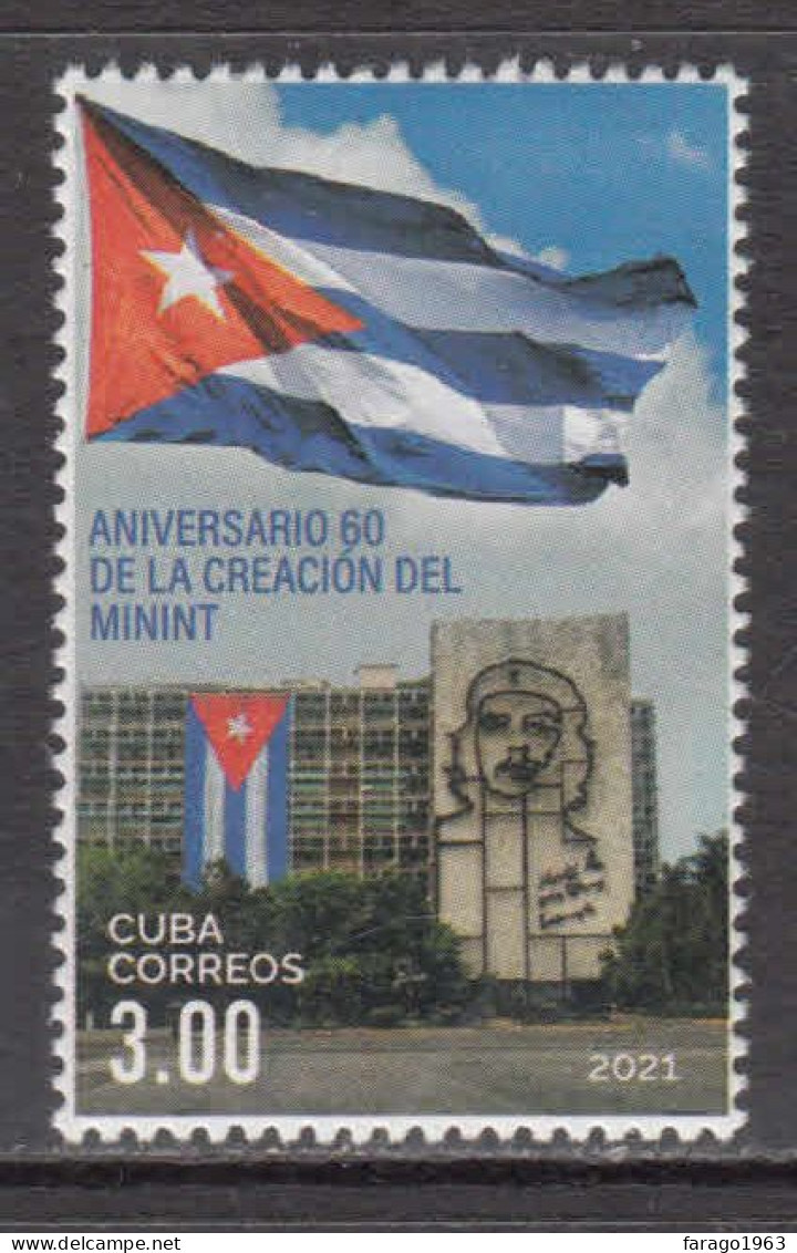 2021 Cuba Ministry Of Interior Flags Che Guevara  Complete Set Of 1 MNH - Unused Stamps