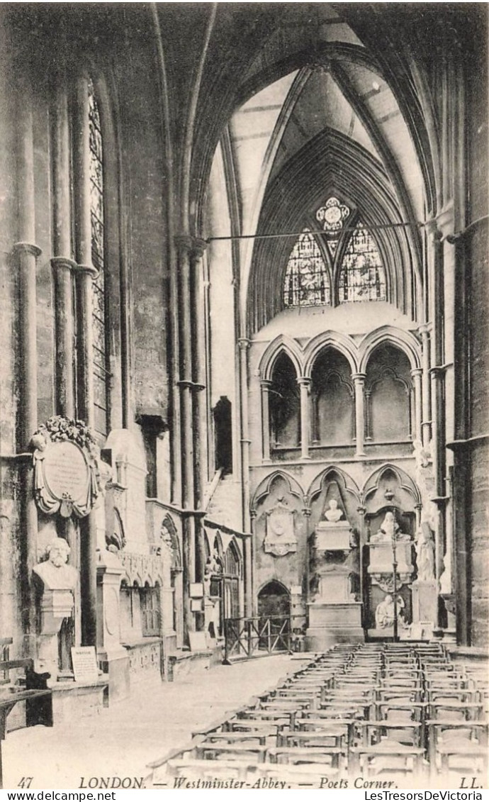 ROYAUME-UNI - Angleterre - London - Westminster Abbey - Poets Corner - Carte Postale Ancienne - Westminster Abbey