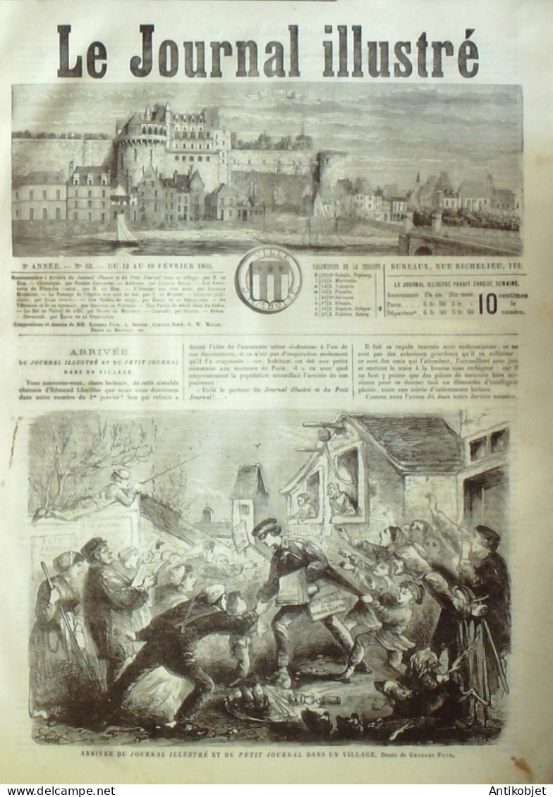 Le Journal Illustré 1865 N°53 Amboise (37) Géorgie Savannah Gustave Doré - 1850 - 1899
