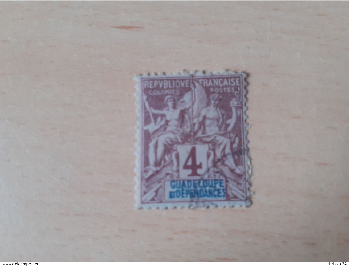 TIMBRE   GUADELOUPE       N  29      COTE  1,75   EUROS   OBITERE - Used Stamps