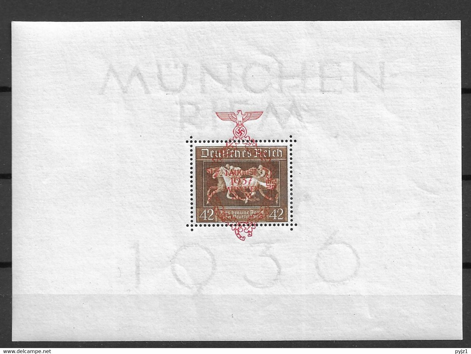 1937 MNH Germany Mi Block 10 Postfris** - Blokken