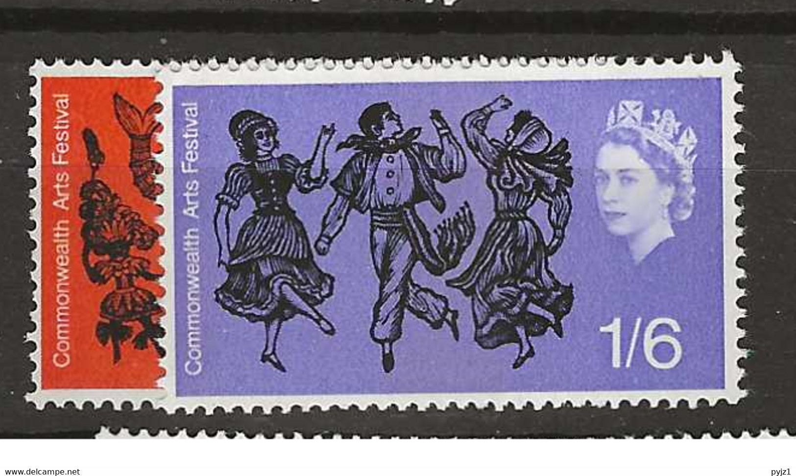 1965 MNH GB Phosphor, Mi 392-93y Postfris** - Unused Stamps