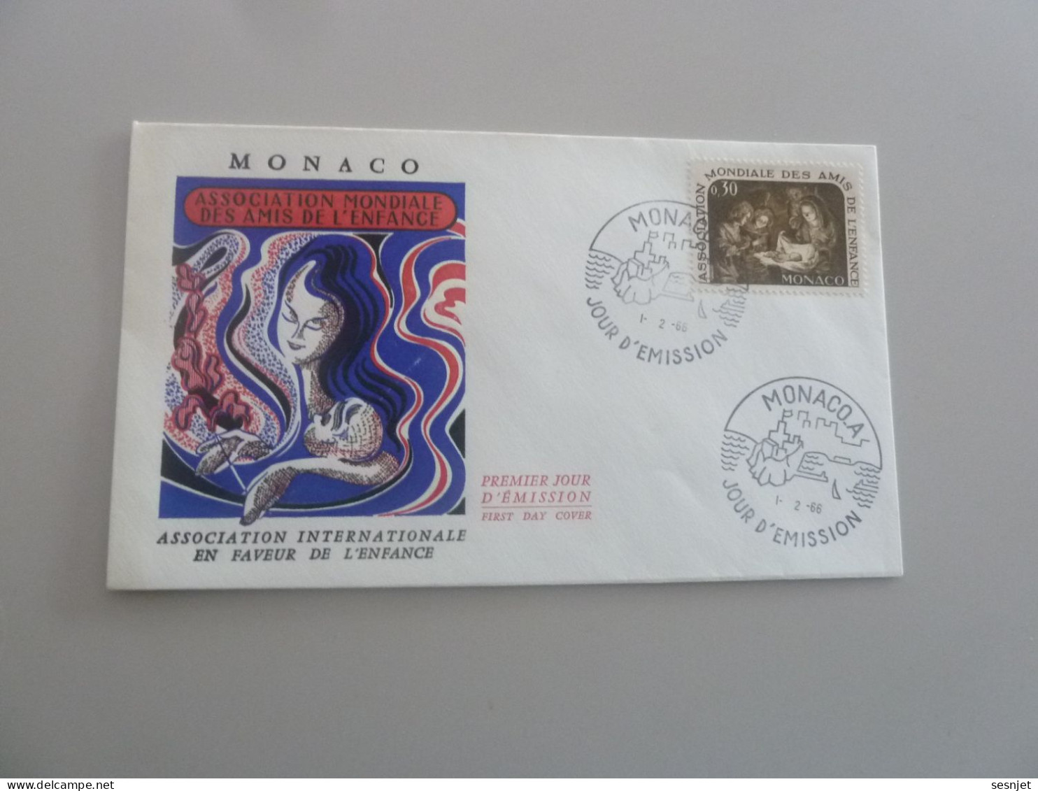 Monaco - Association Mondiale Des Amis De L'Enfance - 30c. - Yt 688 - Enveloppe Premier Jour D'Emission - Année 1966 - - FDC