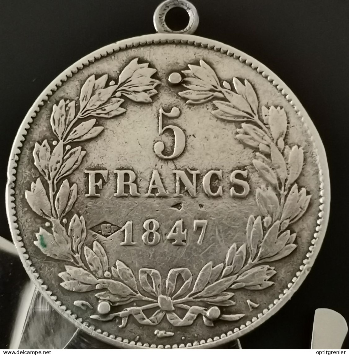 ONGLIER ELOI PERNET 5 FRANCS ARGENT 1847 A / Sans Ressort Ciseau - 5 Francs