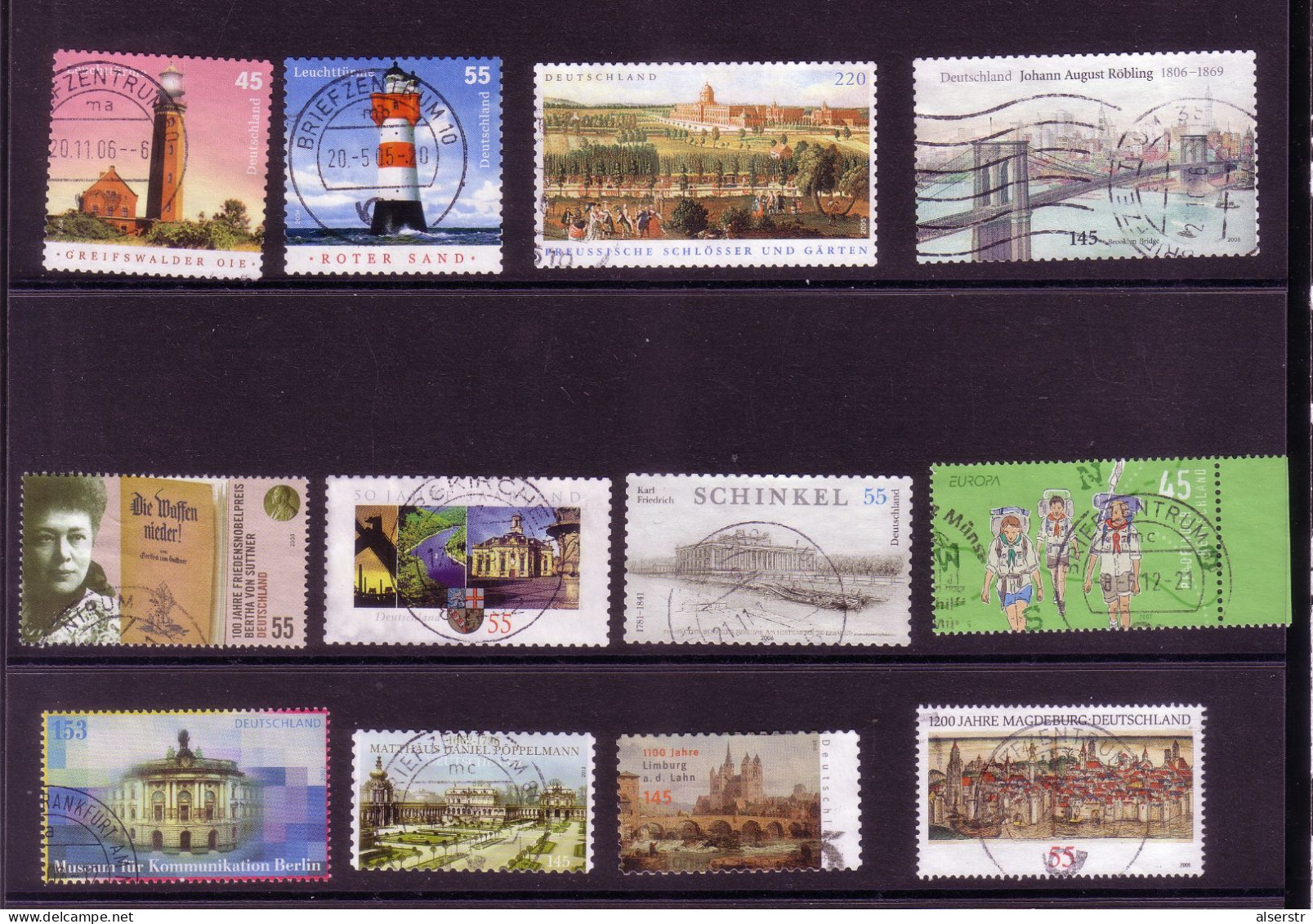 Germany Recent 50 Different, Euro Values Only, Good Cancels - Lots & Kiloware (mixtures) - Max. 999 Stamps