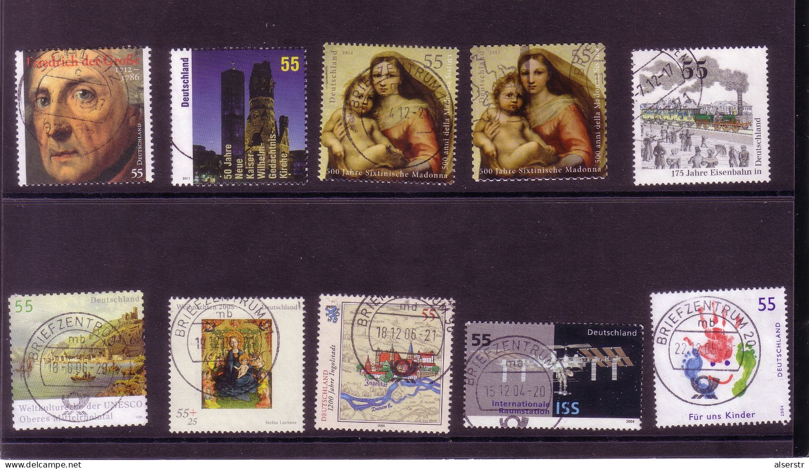 Germany Recent 50 Different, Euro Values Only, Good Cancels - Lots & Kiloware (mixtures) - Max. 999 Stamps
