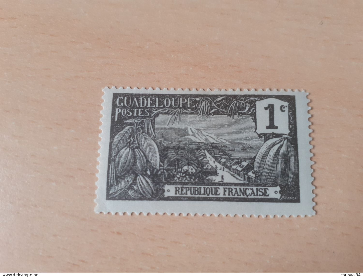 TIMBRE   GUADELOUPE       N  55      COTE  0,50   EUROS   NEUF  TRACE  CHARNIERE - Nuevos