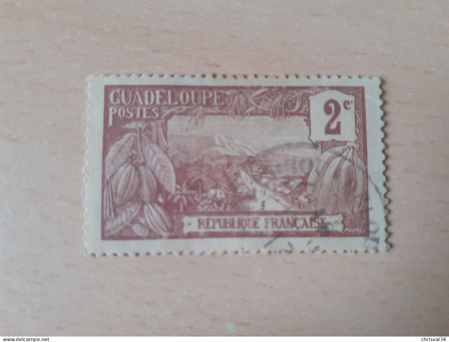 TIMBRE   GUADELOUPE       N  56      COTE  0,50   EUROS   OBLITERE - Gebruikt