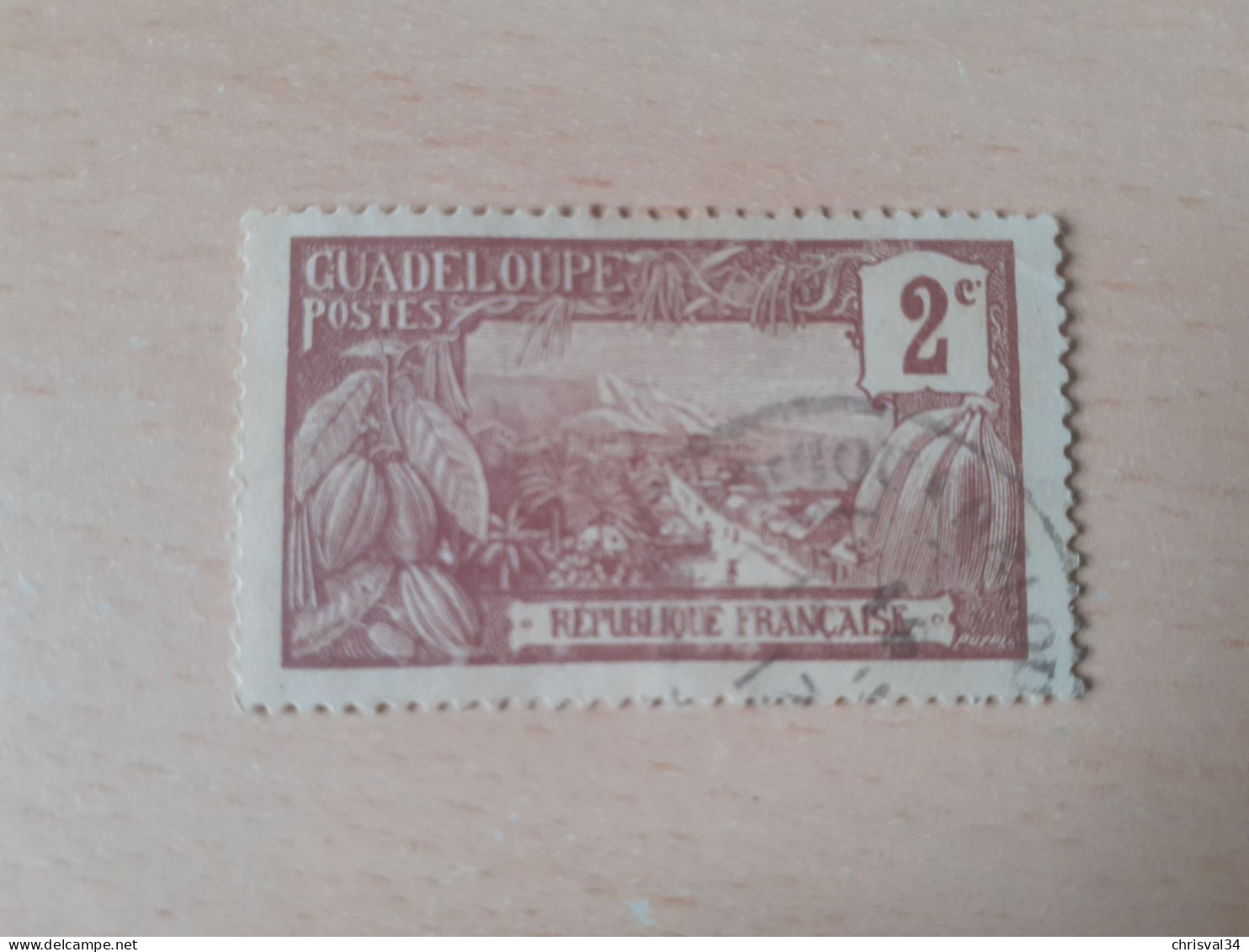 TIMBRE   GUADELOUPE       N  56      COTE  0,50   EUROS   OBLITERE - Oblitérés