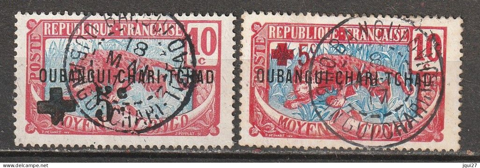 Oubangui N° 18, 19 Oblitération Bangui - Used Stamps
