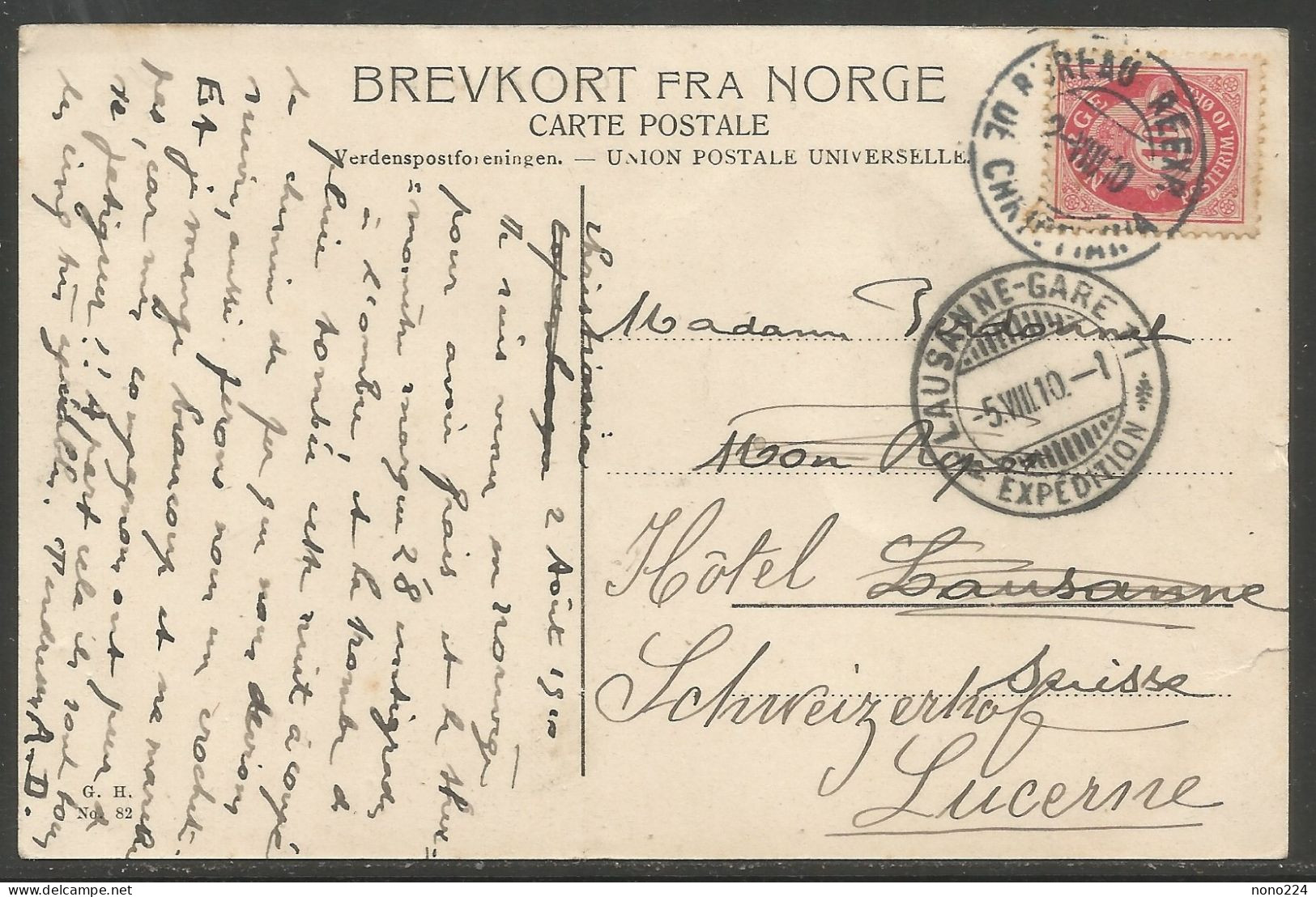 Carte P De 1910 ( Christiania / Udsigt Fra Wilhelmshöi ) - Norway