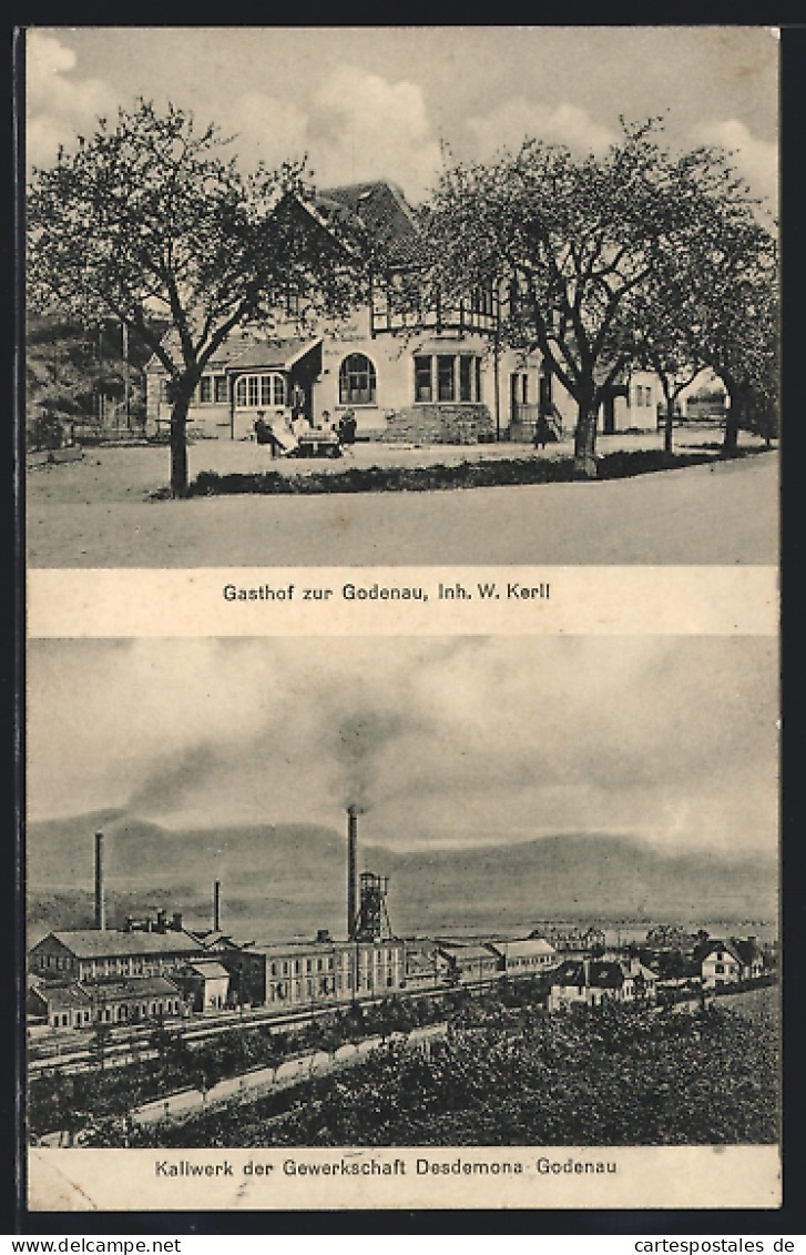 AK Godenau, Kaliwerk Der Gewerkschaft Desdemona, Gasthof Zur Godenau, Inh. W. Kerli  - Bergbau