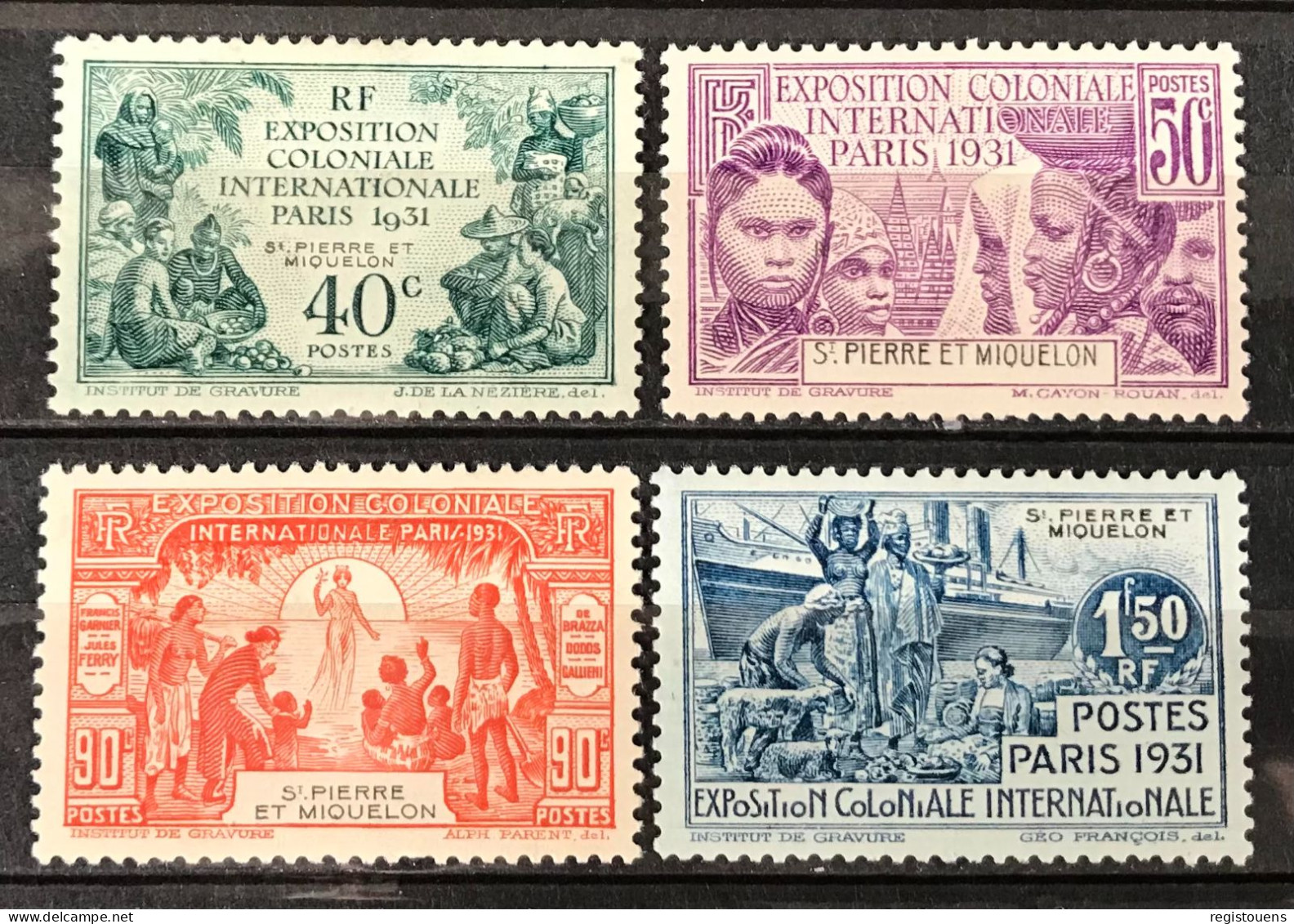 Lot De 4 Timbres Neufs* Saint Pierre Et Miquelon 1931 - Nuevos