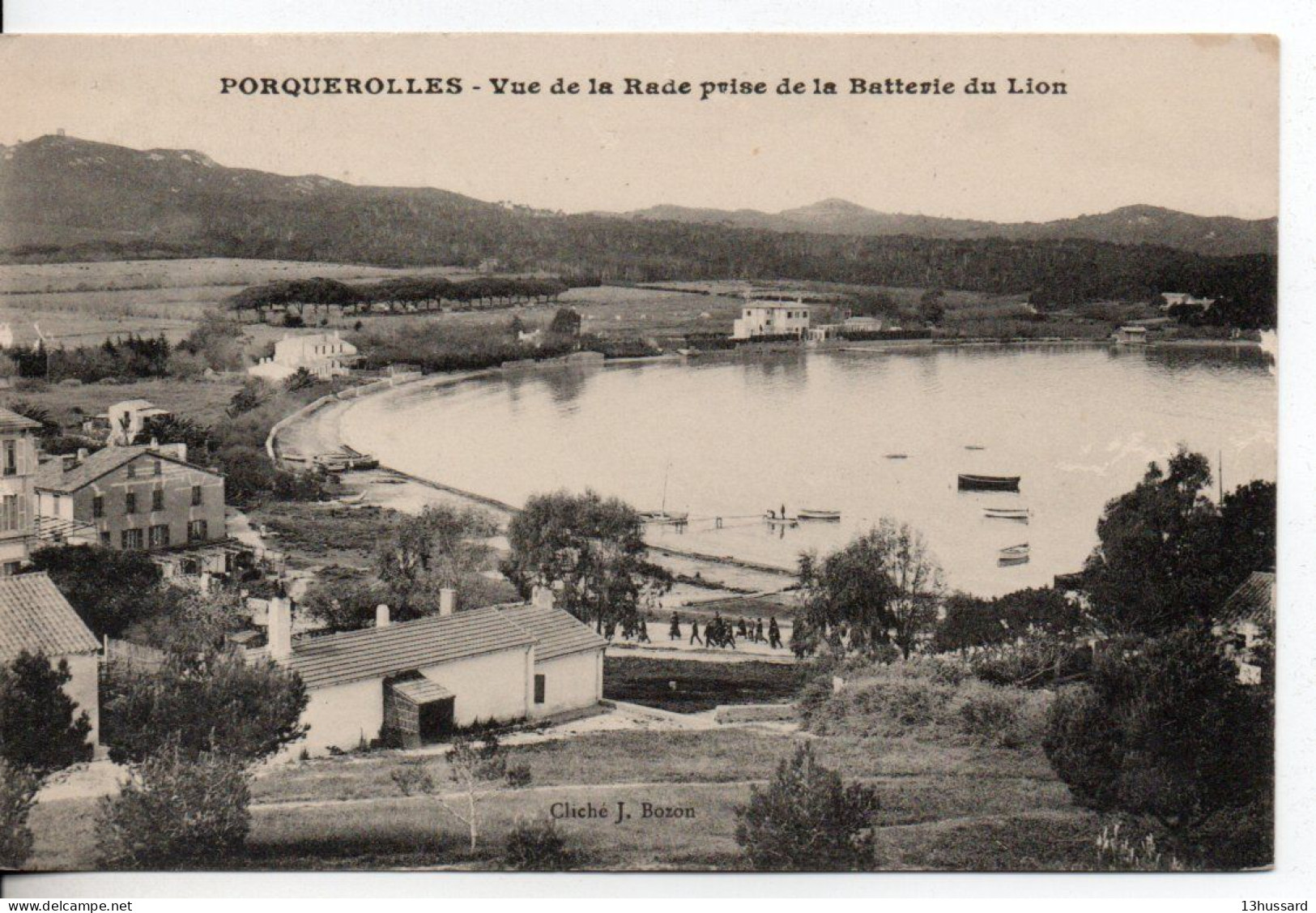 Carte Postale Ancienne Porquerolles - Vue De La Rade Prise De La Batterie Du Lion - Porquerolles