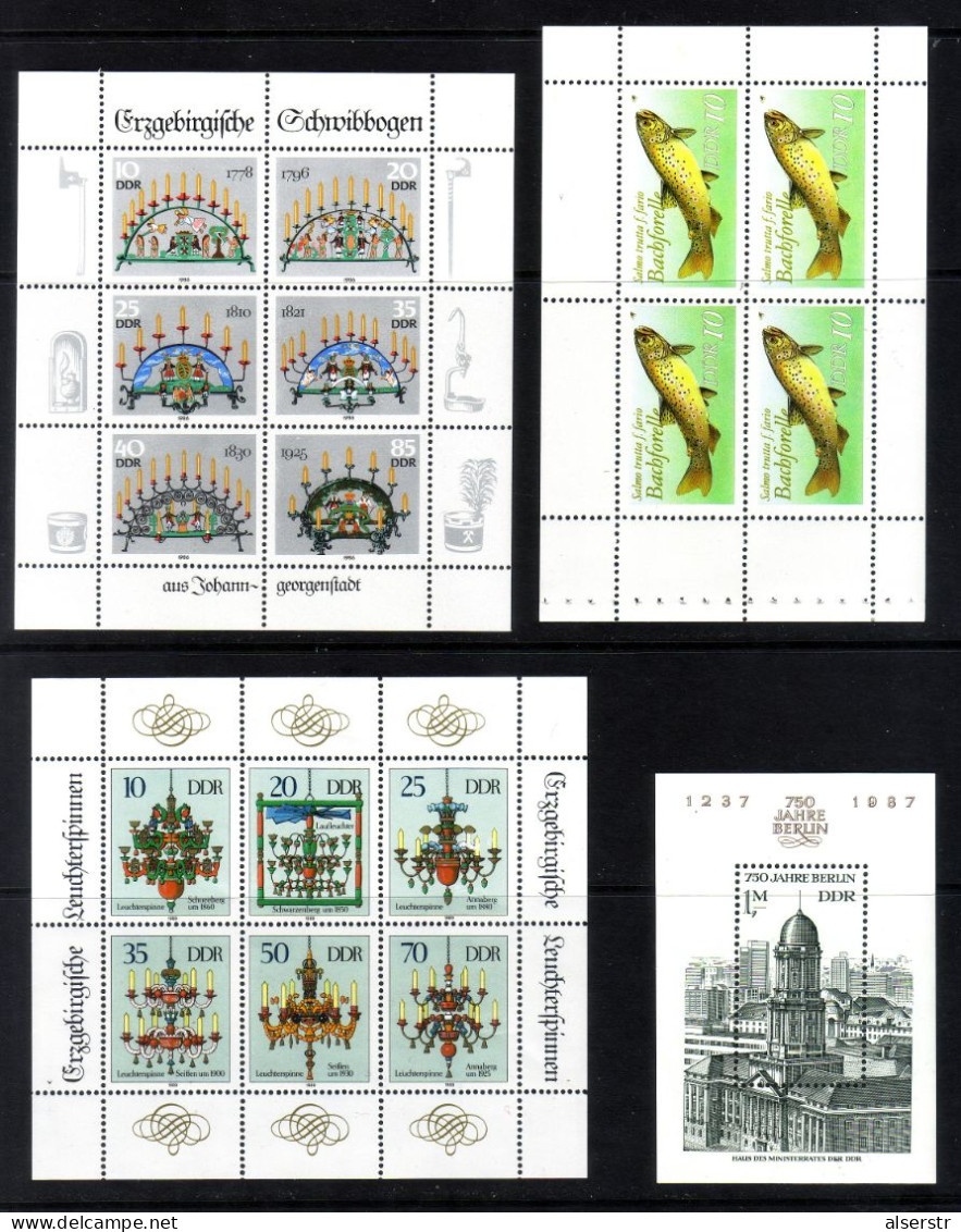 DDR Minisheets MNH - Mezclas (max 999 Sellos)