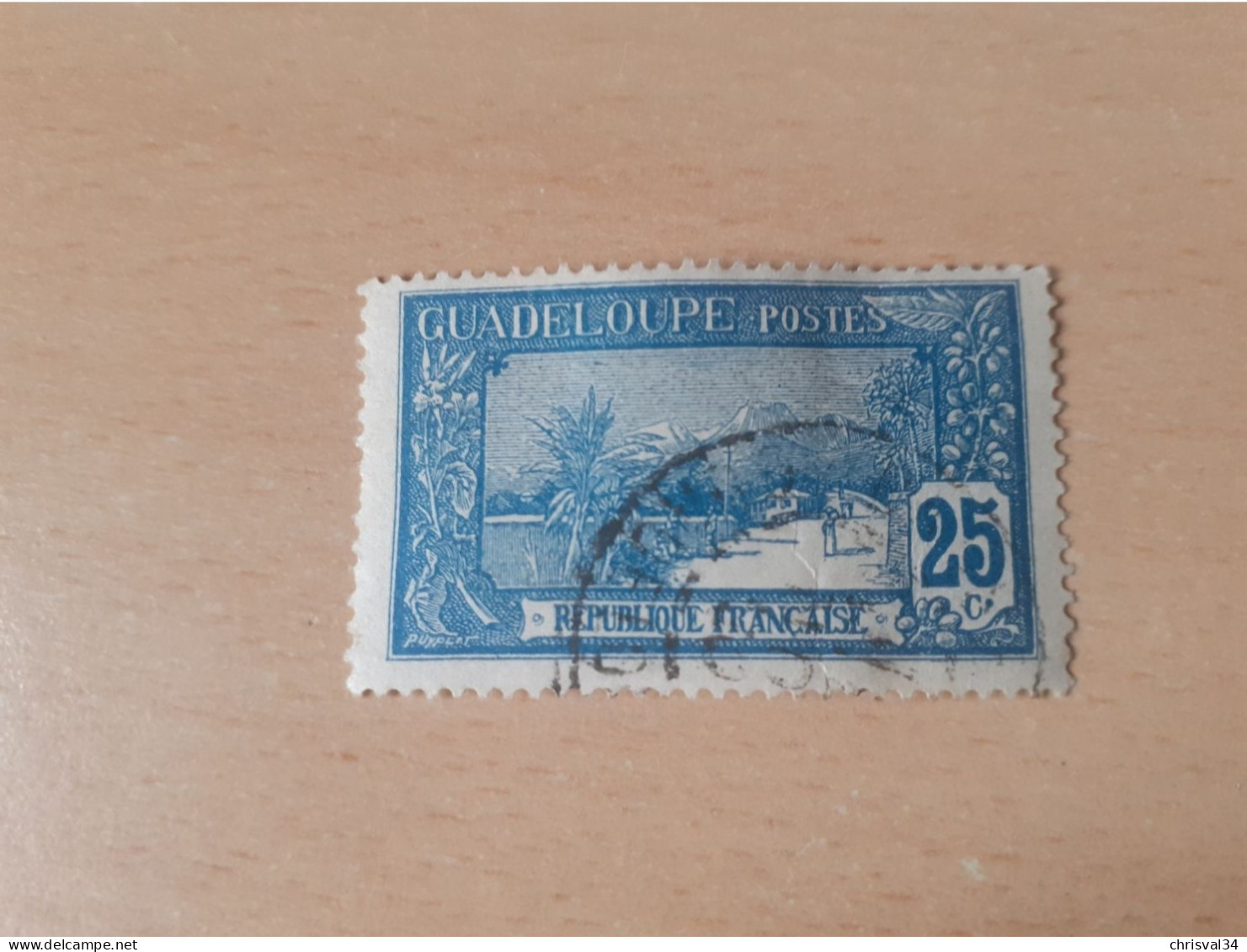 TIMBRE   GUADELOUPE       N  62     COTE  0,75   EUROS  OBLITERE - Gebruikt