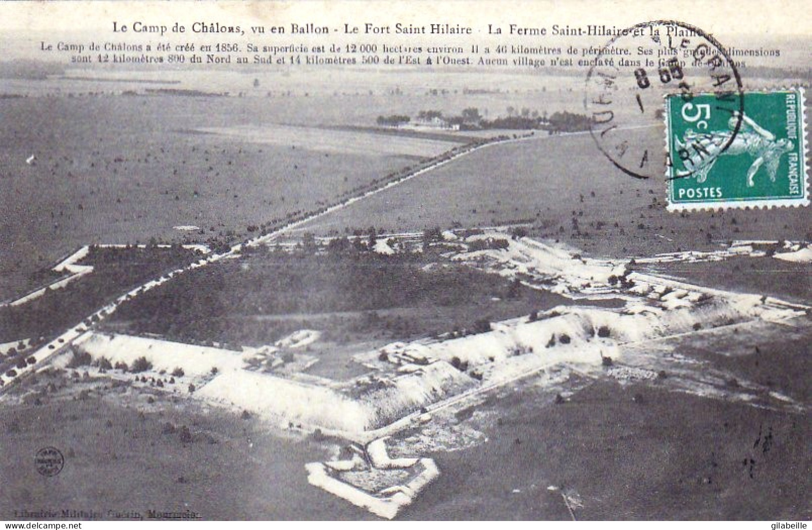 51 - Le CAMP DE CHALONS Vu En Ballon - Le Fort Saint Hilaire - La Ferme Saint Hilaire - Camp De Châlons - Mourmelon