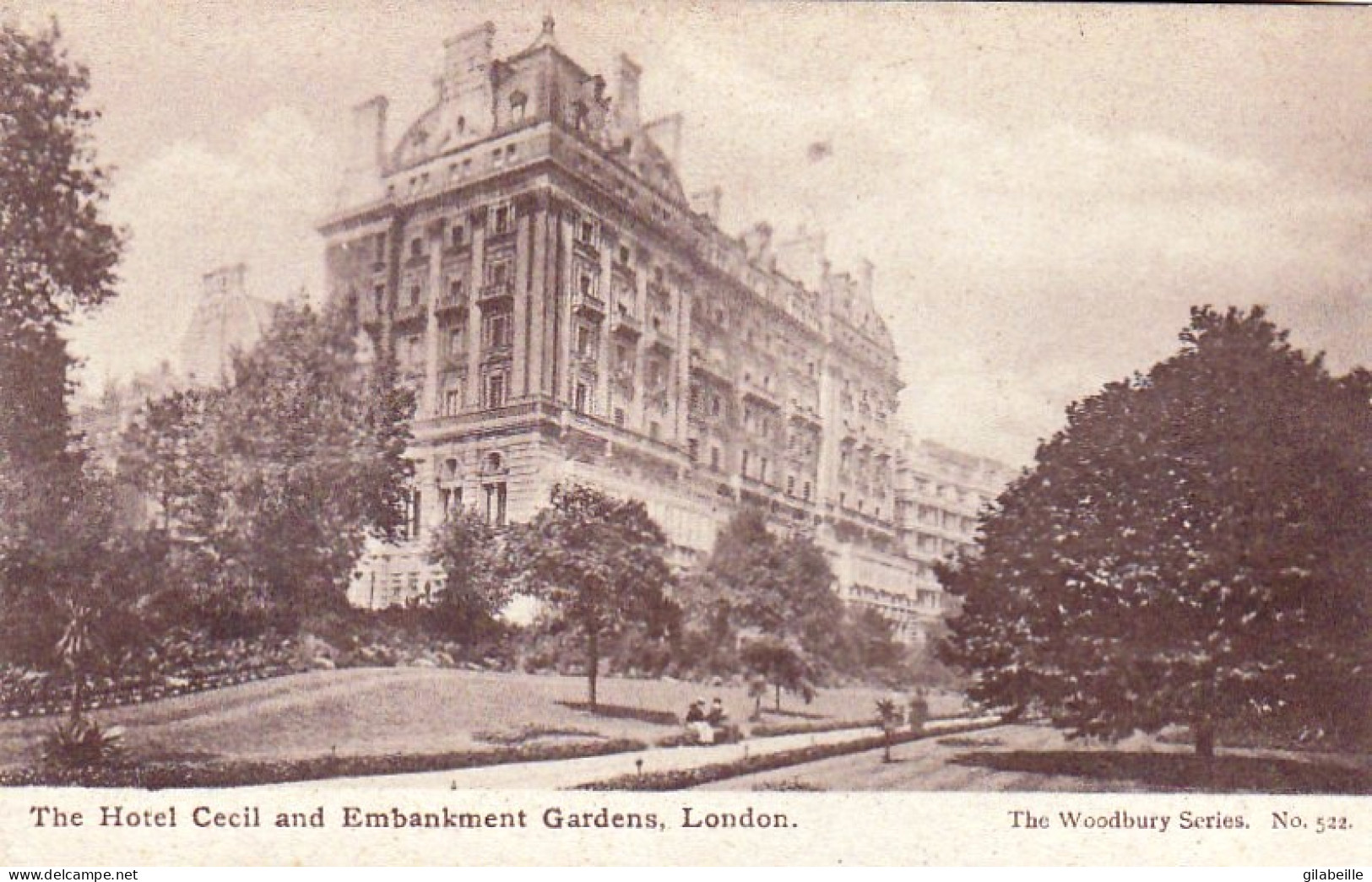 LONDON - The Hotel Cecil And Embankment Gardens - Autres & Non Classés