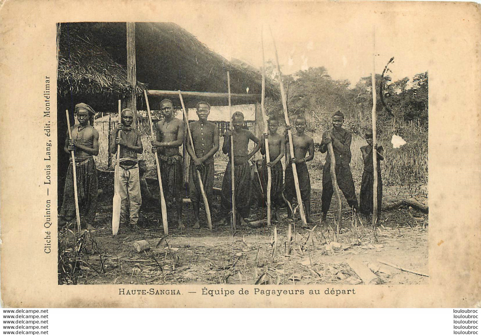 HAUTE SANGHA EQUIPE DE PAGAYEURS AU DEPART  EDITION QUINTON - Congo Francese