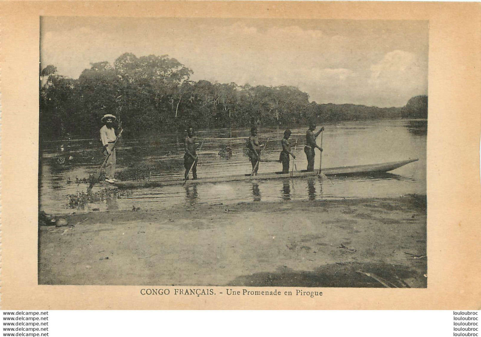 CONGO FRANCAIS UNE PROMENADE EN PIROGUE  COLLECTION J.F. - Frans-Kongo