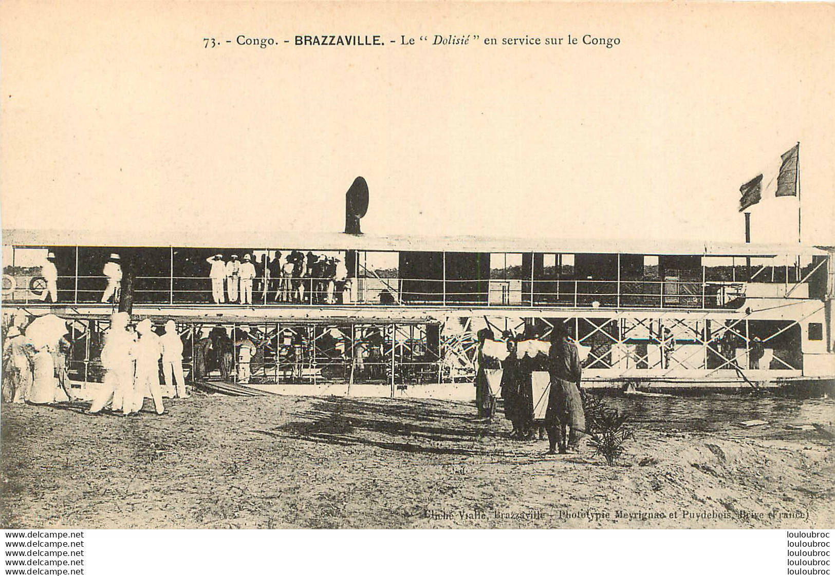 CONGO BRAZZAVILLE  BATEAU LE DOLISIE EN SERVICE SUR LE CONGO EDITION VIALLE - French Congo