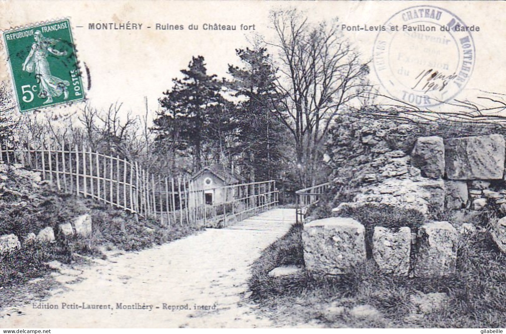 91 - MONTLHERY - Ruines Du Chateau Fort - Pont Levis Et Pavillon Du Garde - Montlhery