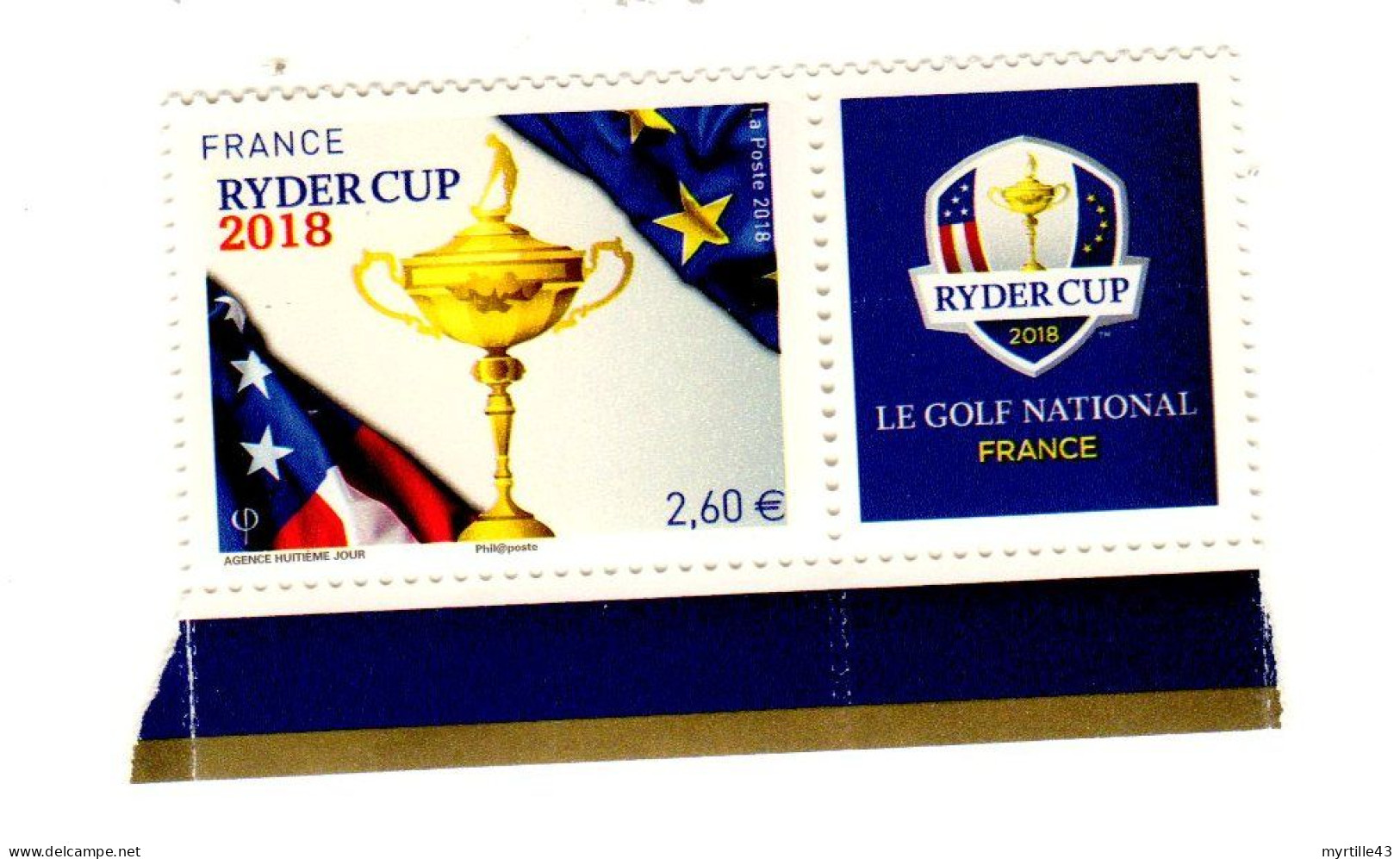 2018 : Sport Golf Ryder Cup Provenant Du Bloc BF144 - Y&T 5245A - Neufs