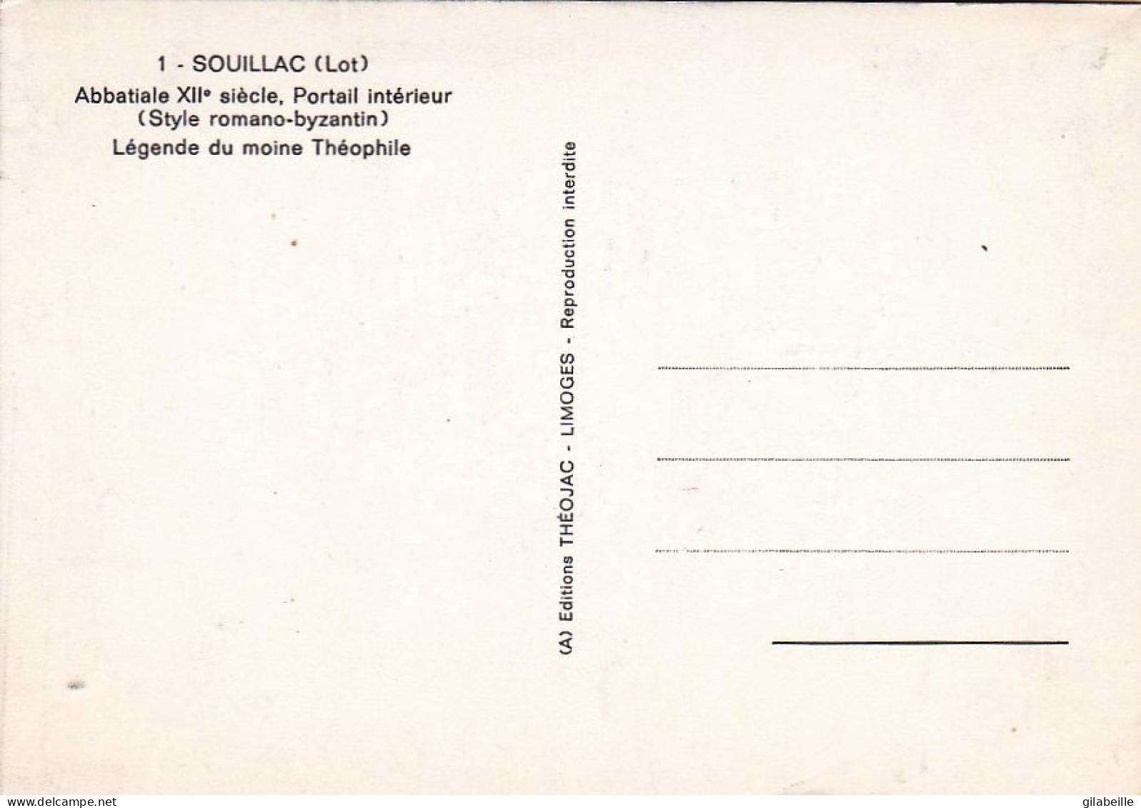 46 - Lot - SOUILLAC - Portail Interieur De L'Abbatiale - Legende Du Moine Théophile - Souillac
