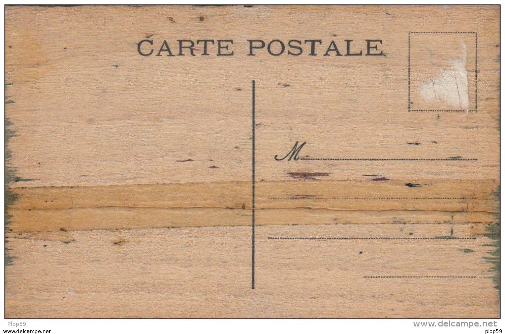 Cpa Top Illustrateur Signé René Carte Postale En Matiere Bois Ecorce De Bouleau Gravé Coloré Porche Et Maison - Other & Unclassified