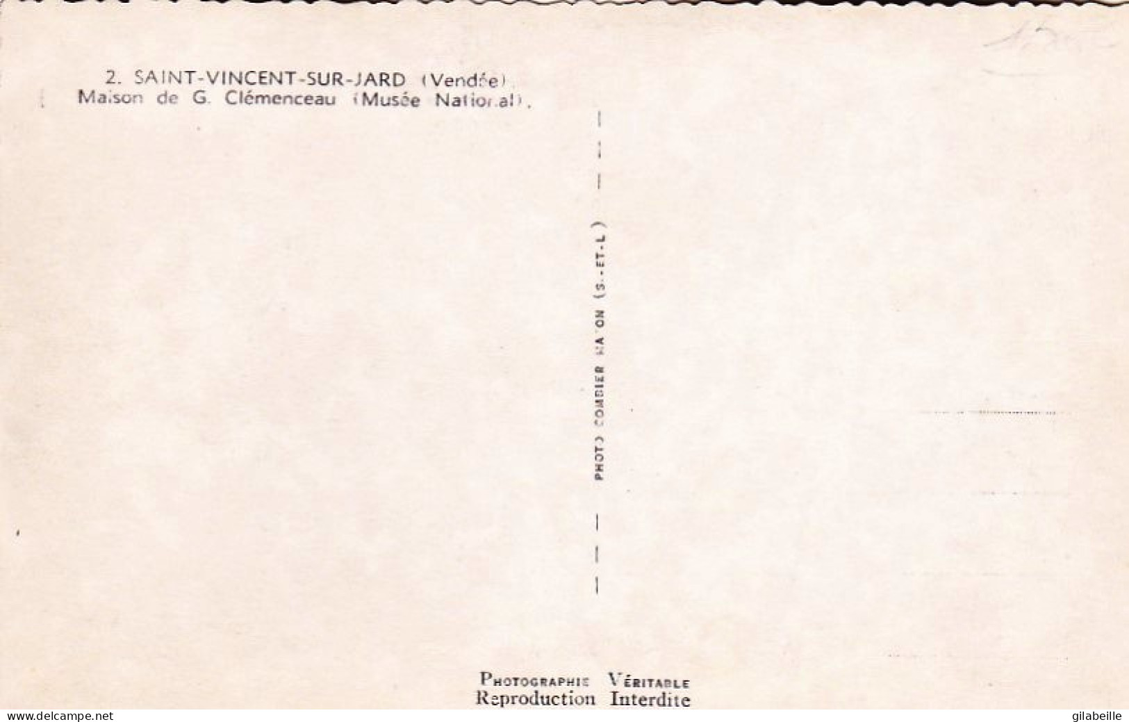 85 - Vendee -  SAINT VINCENT Sur JARD -  Maison De Georges Clemenceau - Autres & Non Classés