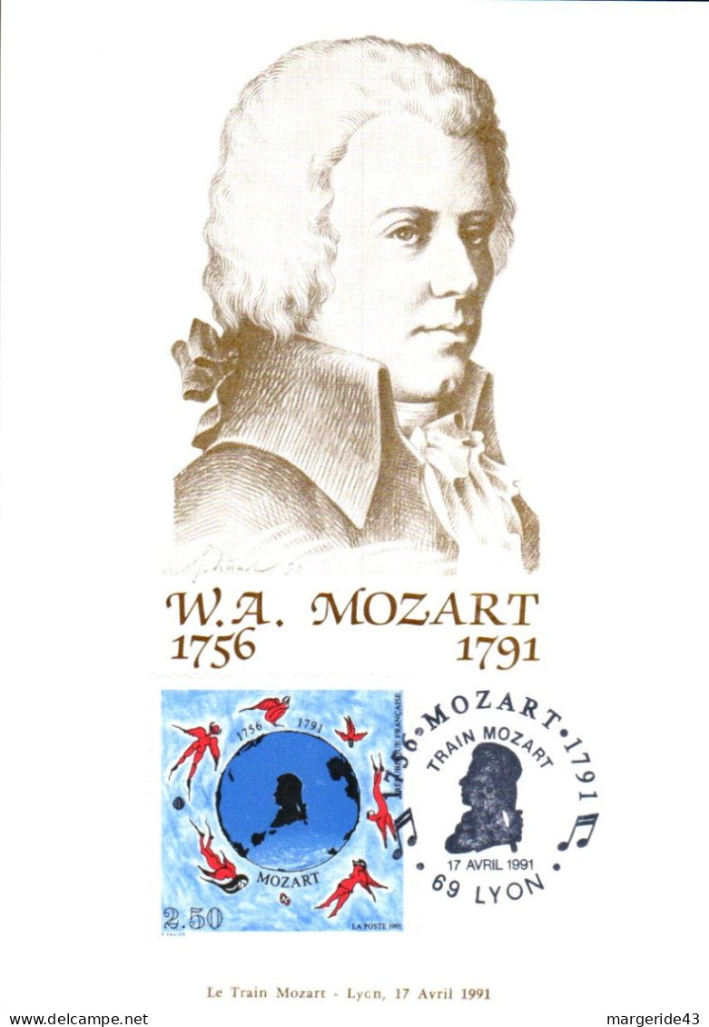 TRAIN MOZART LYON 1991 - Gedenkstempel