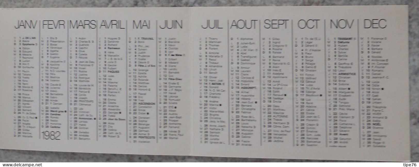 Petit Calendrier Poche 1982 Peinture Vallayer Coster Musique Violon Librairie Avenue De Gaulle Le Mans Sarthe - Petit Format : 1981-90