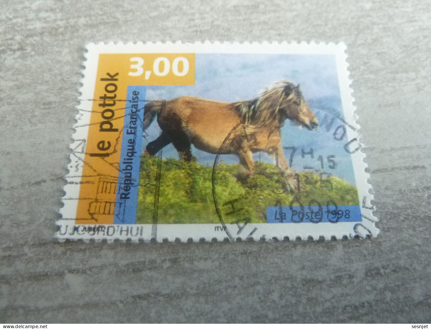 Le Pottok - Chevaux - 3f. - Yt 3184 - Multicolore - Oblitéré - Année 1998 - - Horses