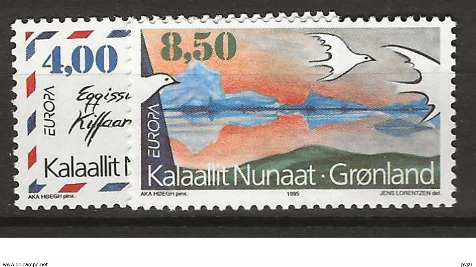 1995 MNH Greenland, Mi 262-63 Postfris** - Unused Stamps