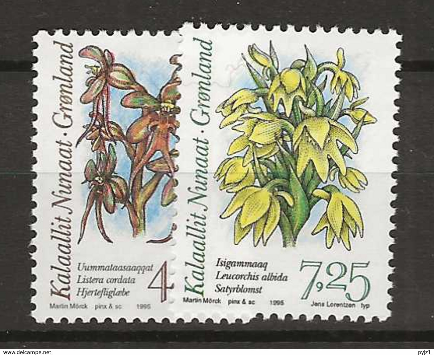 1995 MNH Greenland, Mi 256-57 Postfris** - Unused Stamps