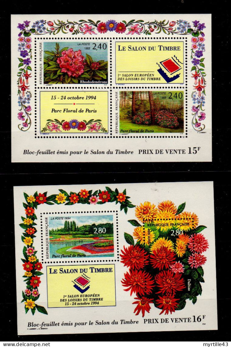 1993 Et 1994 : Salon Du Timbre Parc Floral - Y&T BF 15 Et BF 16 - Ungebraucht