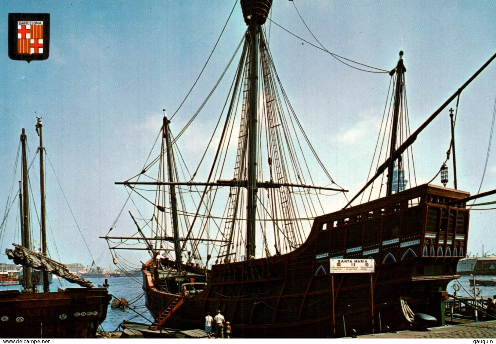 CPM - VOILIER - Caravelle "SAINTE MARIE" BARCELONA - Edition Escudo De Oro - Sailing Vessels