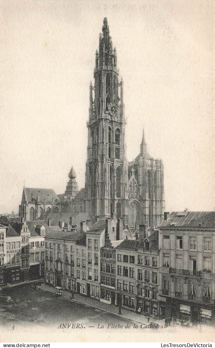 BELGIQUE - Anvers - La Flèche De La Cathédrale - Animé - Carte Postale Ancienne - Antwerpen
