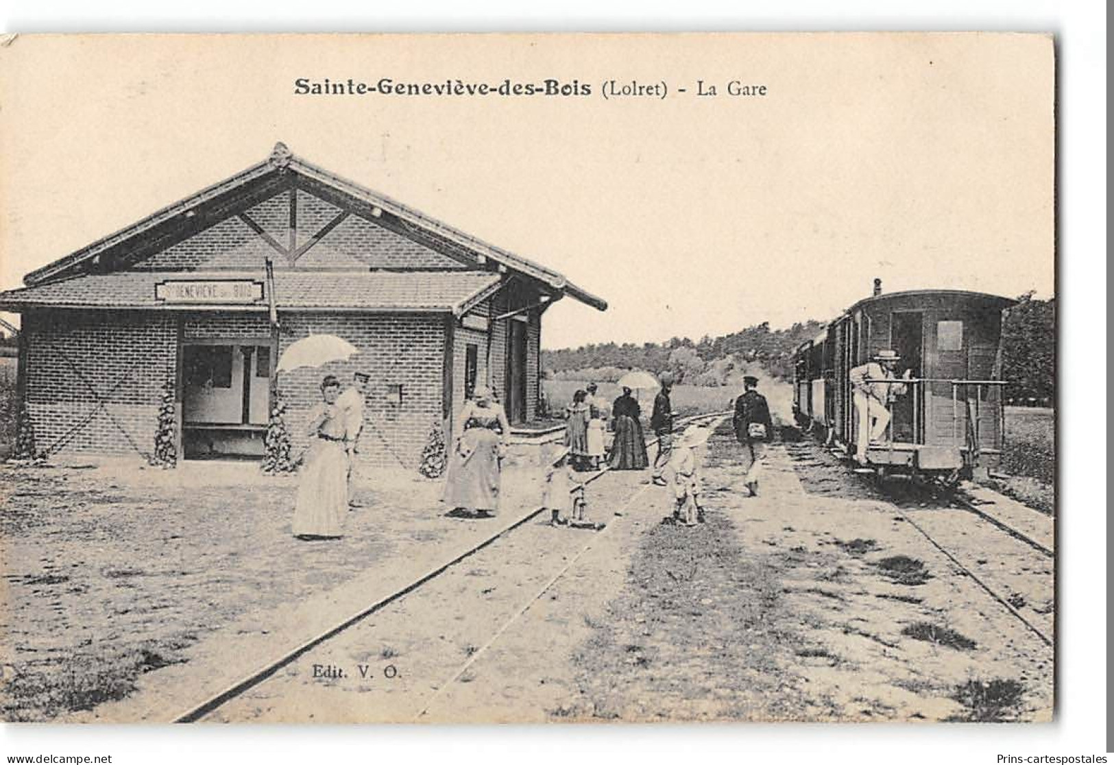 CPA 45 Sainte Geneviève Des Bois La Gare Et Le Train Tramway - Sonstige & Ohne Zuordnung