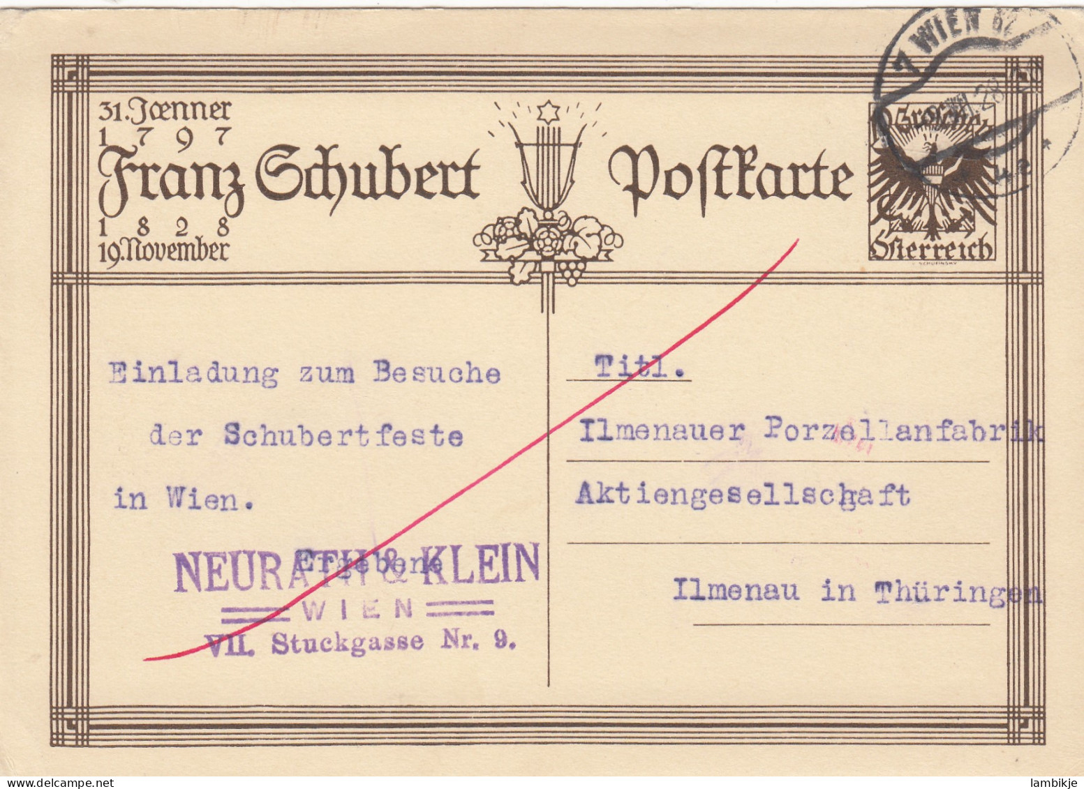 Österreich Postkarte 1928 - Covers & Documents
