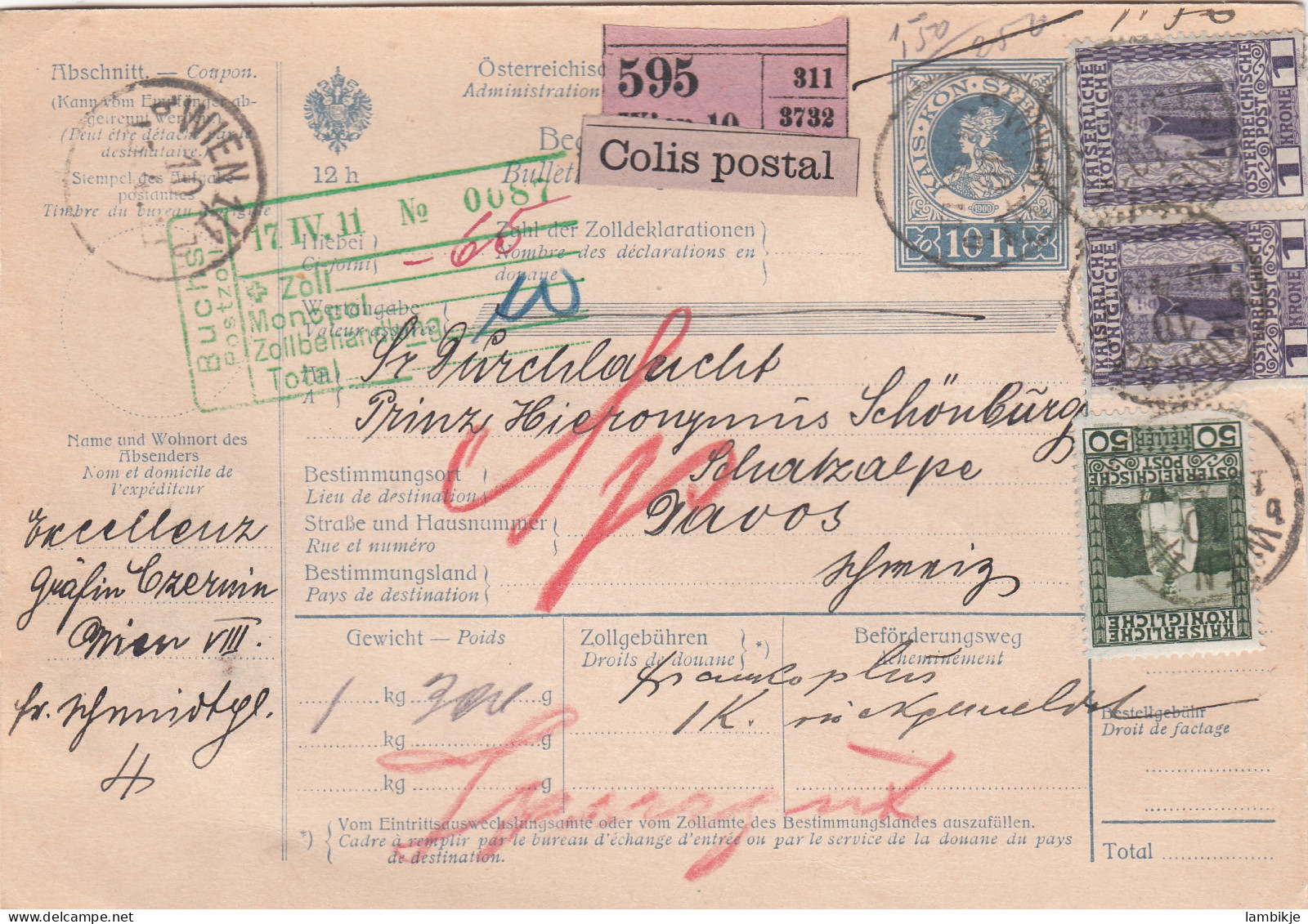 Österreich Begleitadresse 1912 - Briefe U. Dokumente