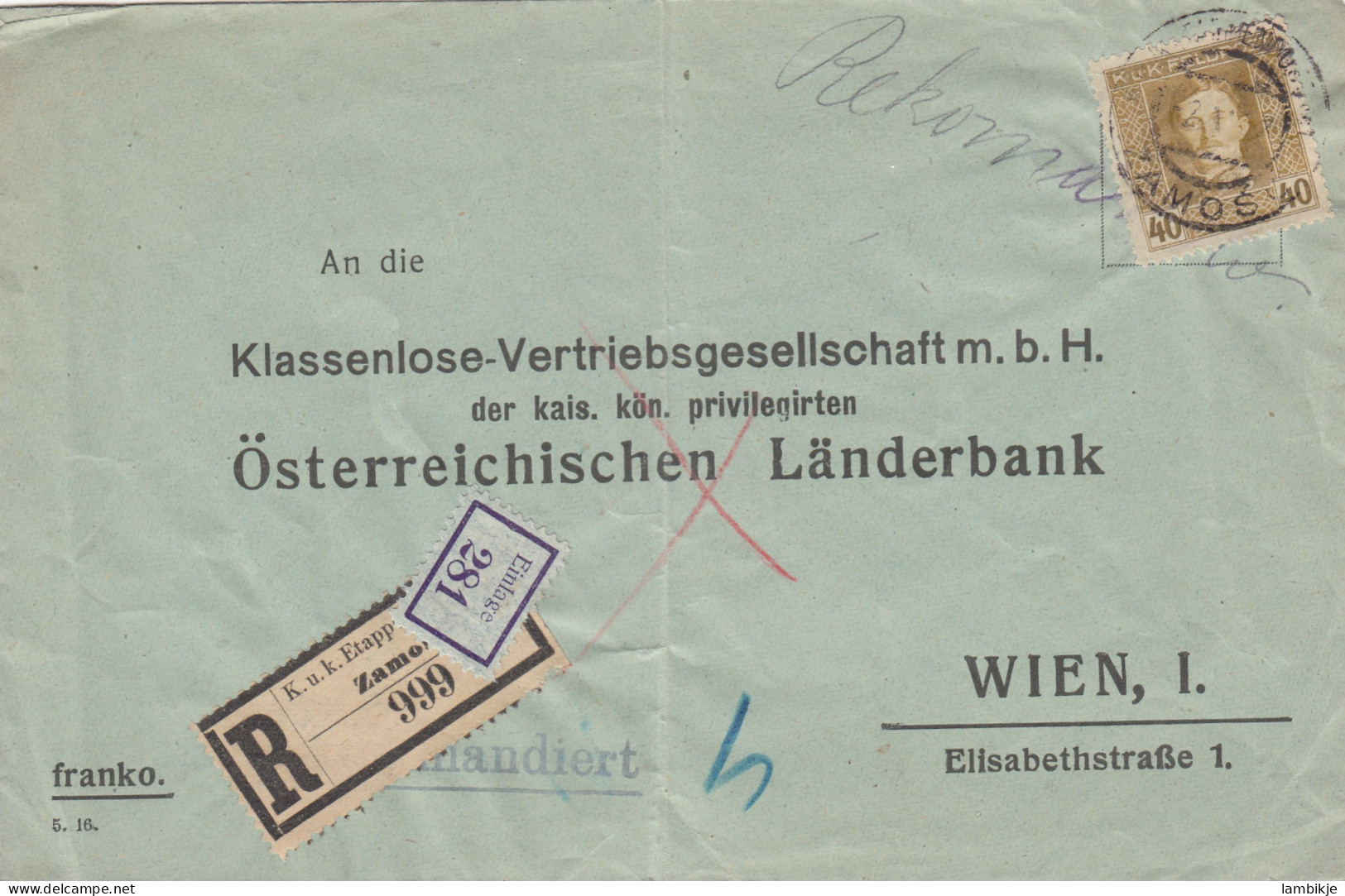 Österreich KuK Feldpost 1915 - Covers & Documents