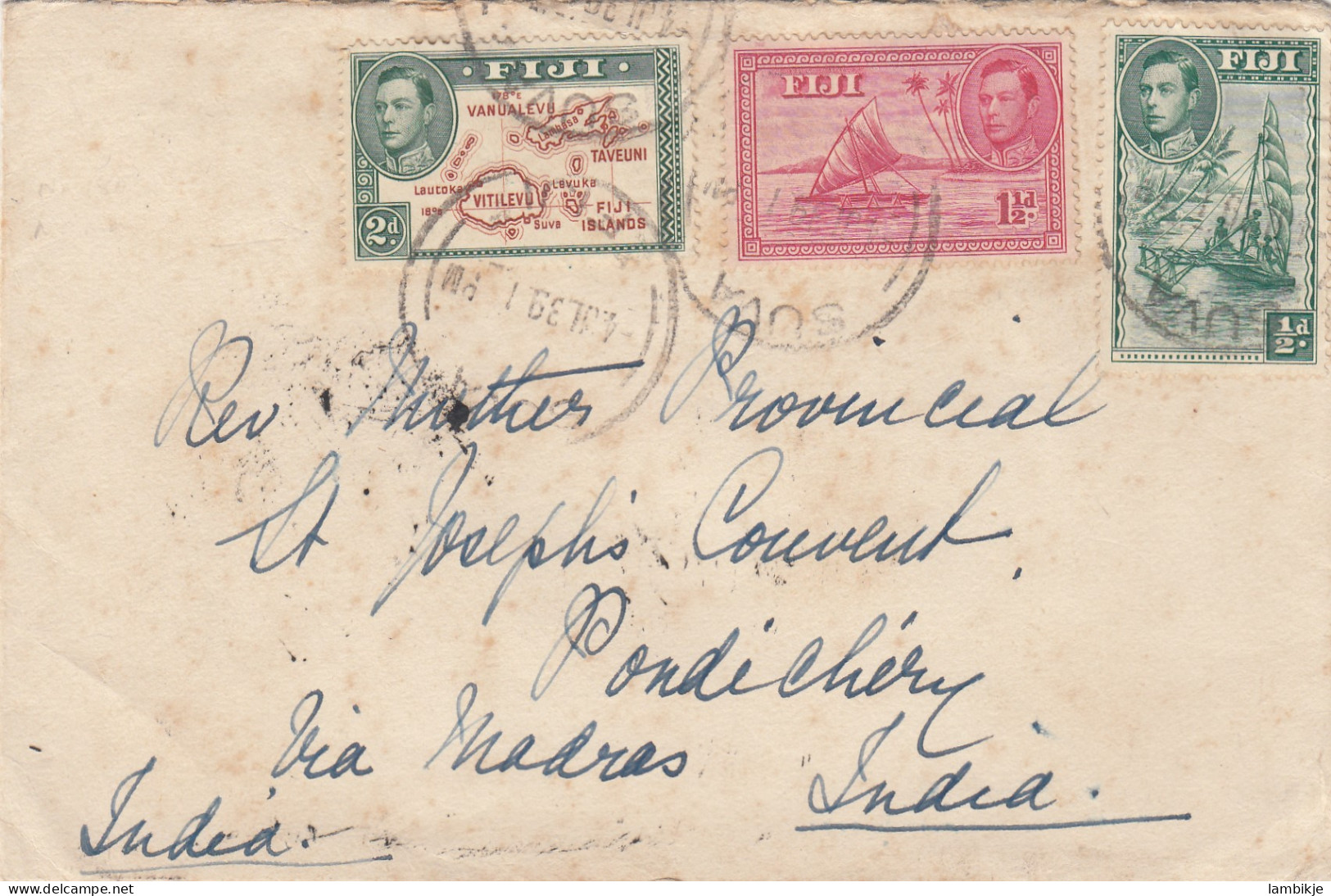 GB Colonies Fiji Islands Cover 1939 - Fiji (...-1970)