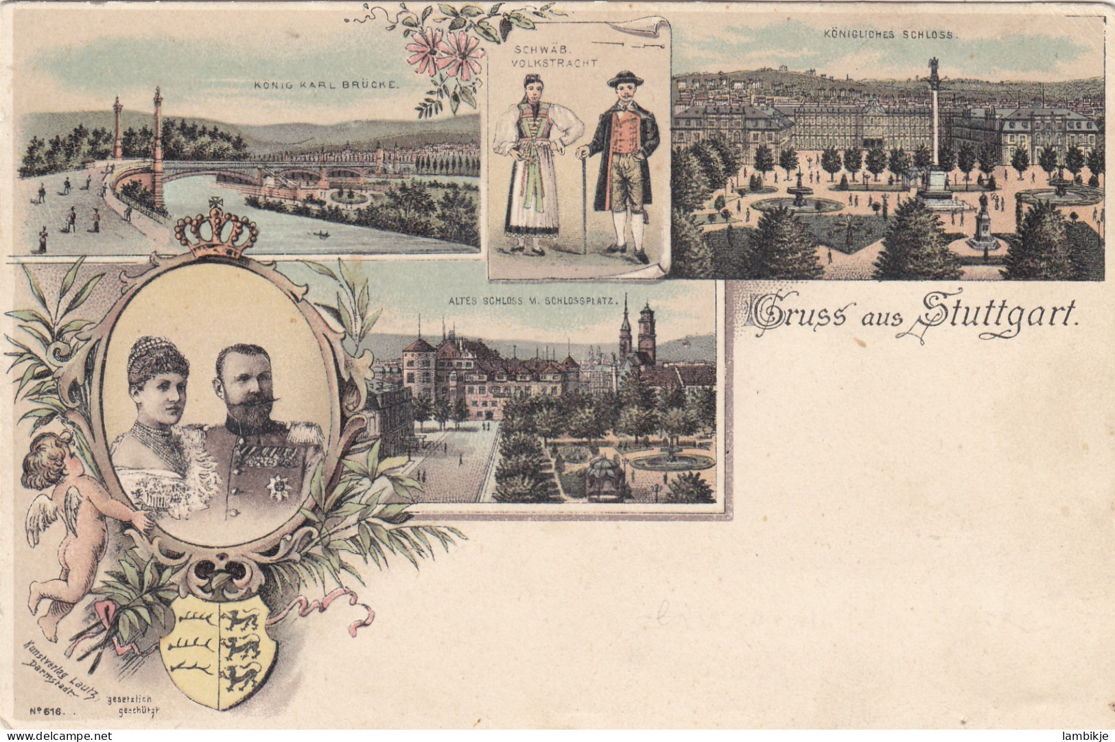 AD Württemberg Privat Postkarte Circa 1895 - Autres & Non Classés