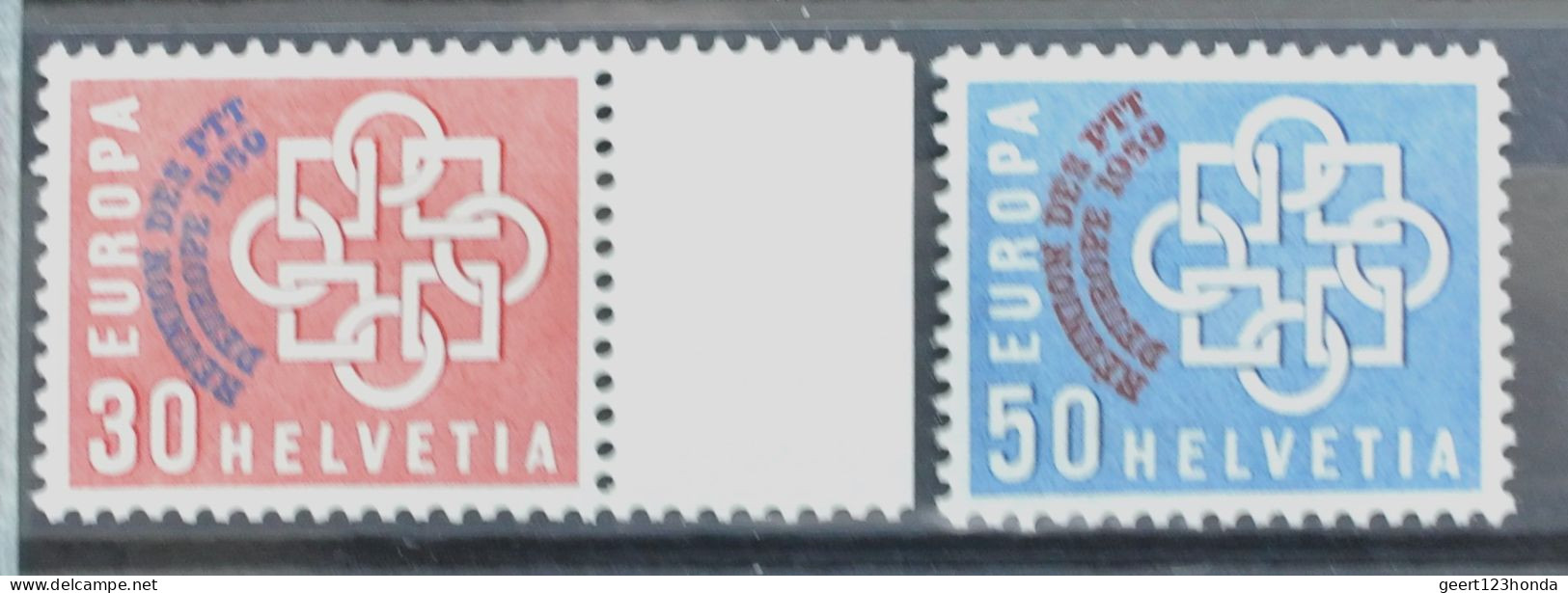 EUROPA CEPT 1959 " SCHWEIZ PTT" Michelnr 681/682 Sehr Schon Postfrisch € 40,00 - 1959
