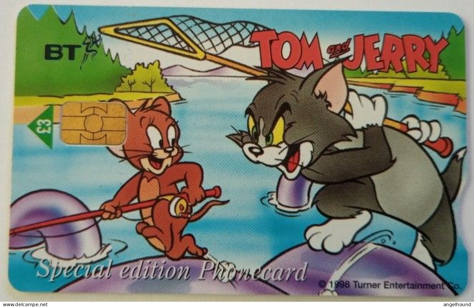 UK BT £3 Chip Card - Special Edition " Tom And Jerry " - BT Werbezwecke